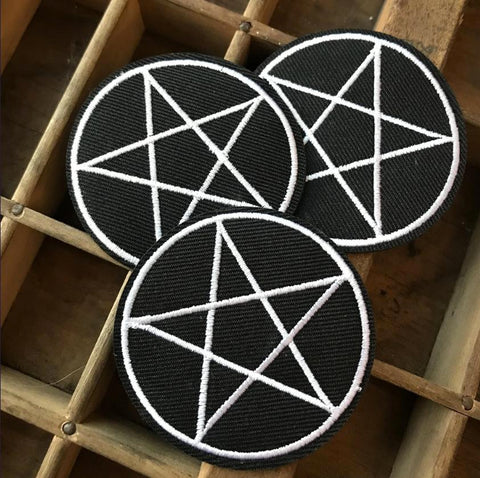 6Witch3 Embroidered Pentagram Patches