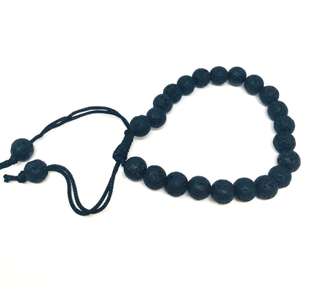 Lava Stone 8mm Bead Adjustable Cord Bracelet
