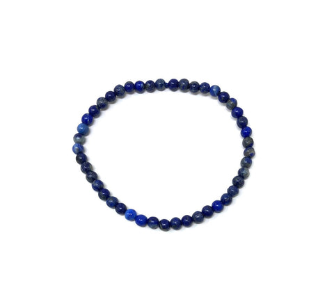 Lapis Lazuli 4mm Bead Stretch Bracelet