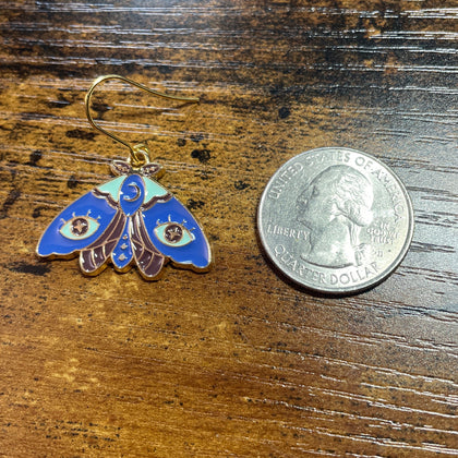 Moth Enamel Earrings