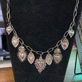 Heart Charm Statement Necklace