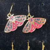 Moth Enamel Earrings