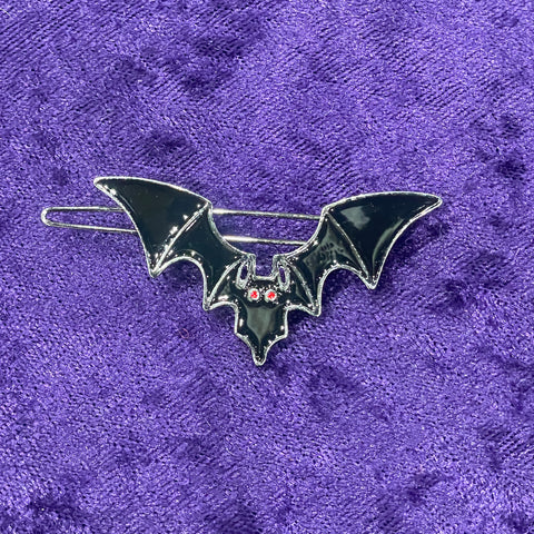 Enamel Bat Hair Barrette