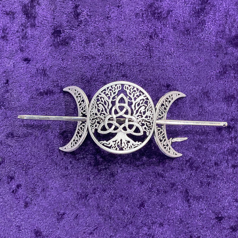 Tree of Life Triple Moon Hair Stick