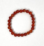 Carnelian (Red) 8mm Bead Stretch Bracelet