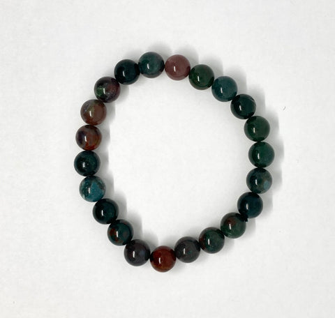 Bloodstone 8mm Bead Stretch Bracelet