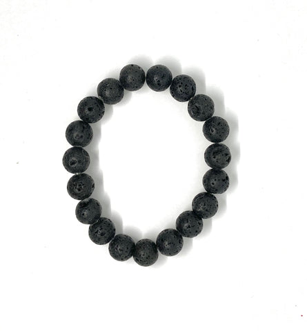 Lava Stone 10mm Bead Stretch Bracelet
