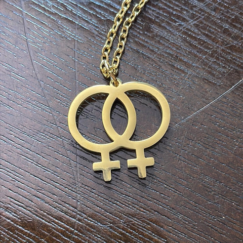 Linked Female Symbols Necklace