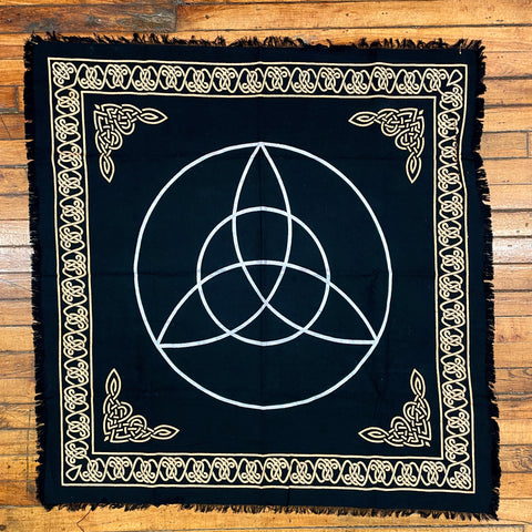 Gold/Silver Triquetra Altar Cloth 36" x 36"