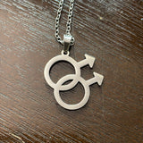 Linked Male Symbols Necklace