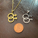 Linked Male Symbols Necklace