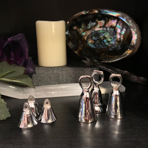 Chrome-Plated Brass Bells - Hand Carved