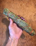 6Witch3 cedar herb bundle in the 9" size shown held in hand