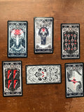 6Witch3 XIII Thirteen Tarot By Nekro - back of card and array