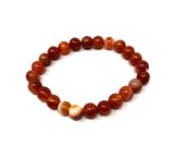 Carnelian (Red) 8mm Bead Stretch Bracelet