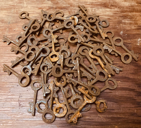 Small Rusted Skeleton Keys