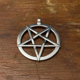 Large Pentagram Pentacle Pendant - Silver or Gold