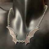 Joined Riveted Bat Wing Necklace
