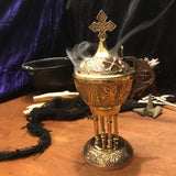 Brass Temple Incense Burner